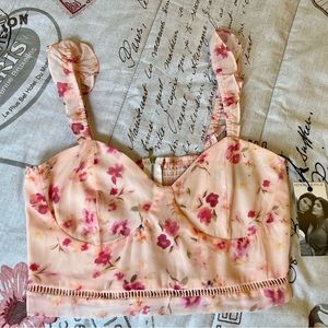 Kendall & Kylie Crop Top Shirt Pink Size L